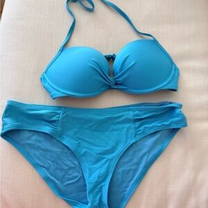 aerie Bright Blue Push-Up Bikini Set